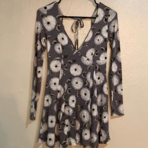 Wet Seal Long Sleeve Floral Dress